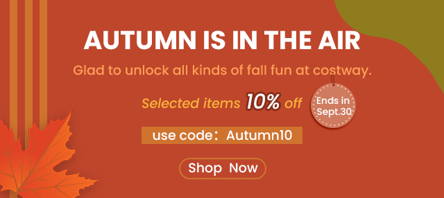Get 10% off for costway fall savings